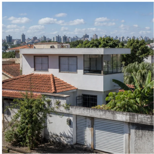 Levantamento técnico de uma ampliação construída sobre residência existente